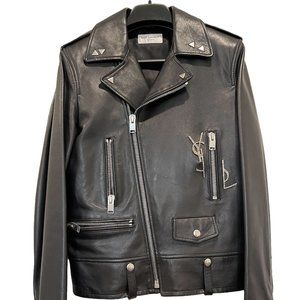 Saint Laurent SS17 Lamb Leather Biker Jacket - Hedi Slimane size 44